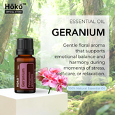 Geranium Essential Oil 10ml 100% Natural Pure Single Oil | Hōkō