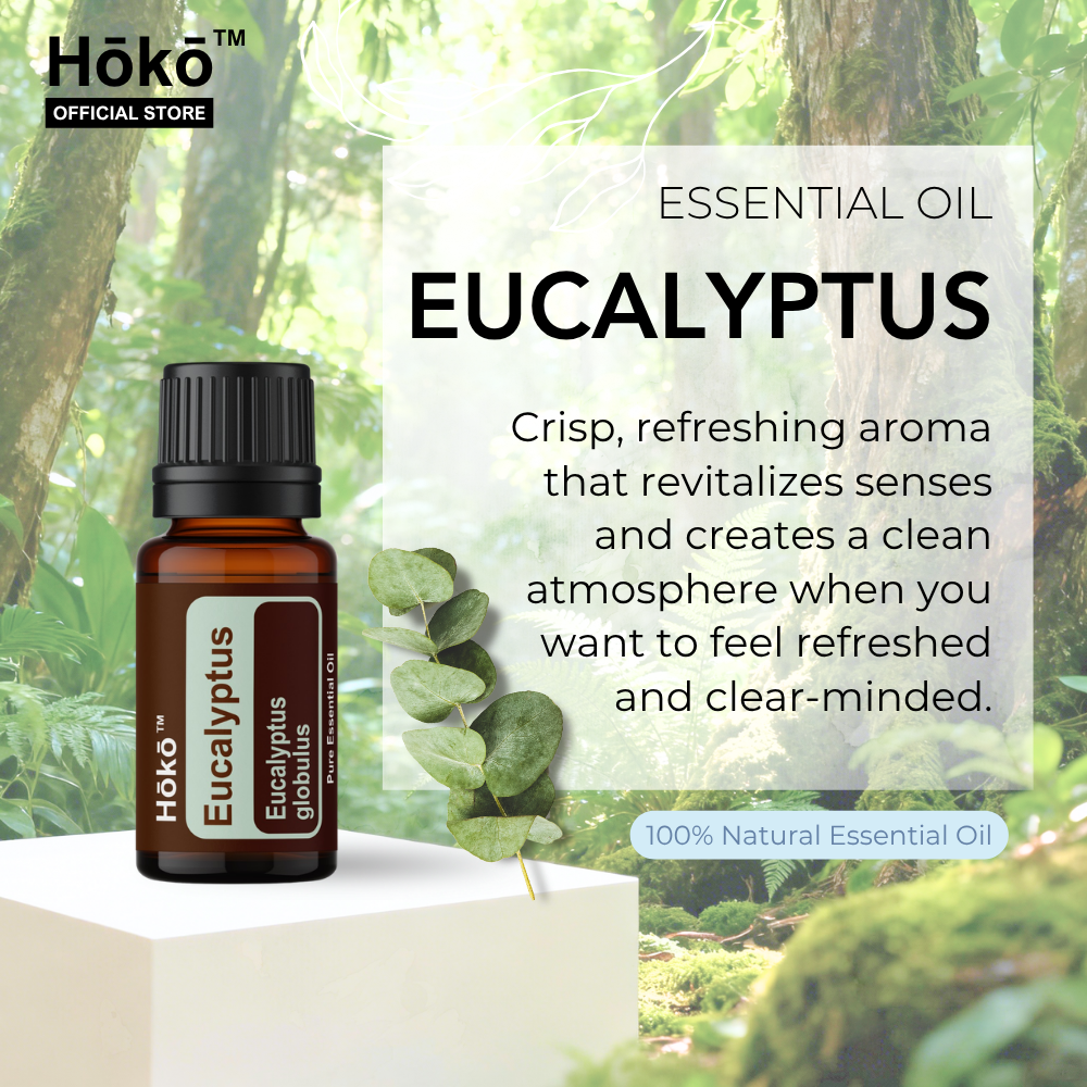 Eucalyptus Essential Oil 10ml 100% Natural Pure Single Oil | Hōkō